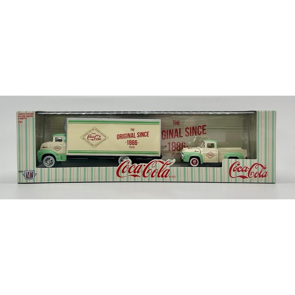 M2 Machines Coca-Cola 1956 Ford COE F-100 Auto-Hauler Original Since 1886 1:64